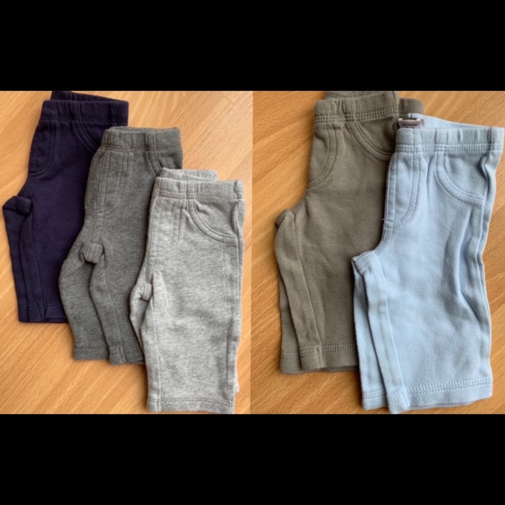 Lot of 5 Pairs Carter’s Pants, Newborn